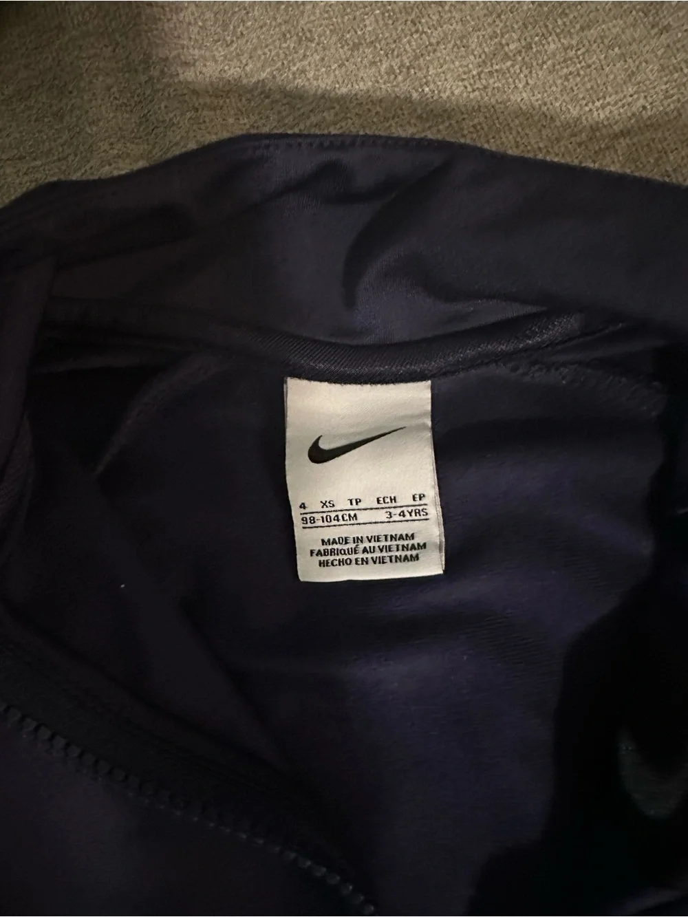 Nike Kids Navy and Royal Blue Colorblock Bomber Track Set
